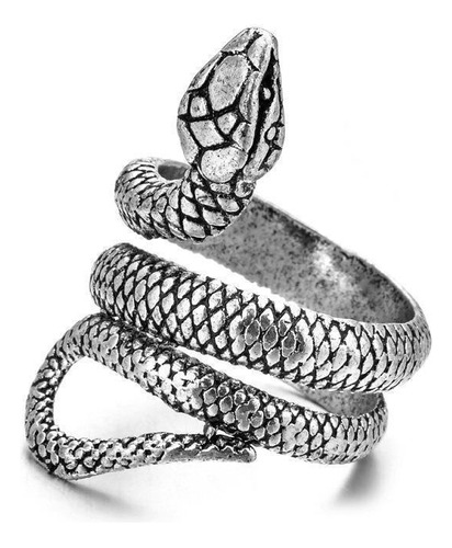 Anillo Serpiente Aleación Plateado Regulable Sk5