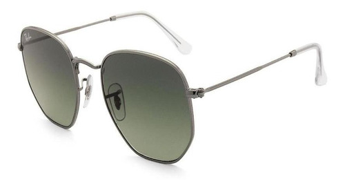 Óculos De Sol Ray Ban Unissex Hexagonal - Lente Cinza C/ Nf 