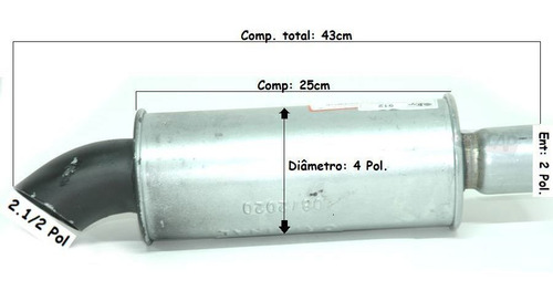 Escapamento Abafador Esportivo Turbinho Ponteira Preta S37