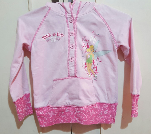 Buzo Campera Disney Tinker Bell Con Capucha  Talle 6 Años