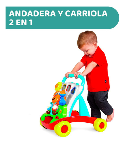 Chicco Andadera Para Bebé 2 En 1 Tablero Con Juegos Luces Y