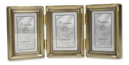 Lawrence Frames 11423t Antique Gold Brass Hinged Triple Color Oro satinado