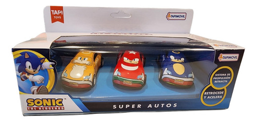 Super Autos Sonic Knuckles Y Tails Sega Pullback
