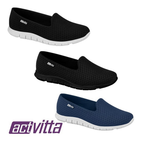 Tênis Actvitta Casual Feminino Sapato Lycra Favo 4202.200