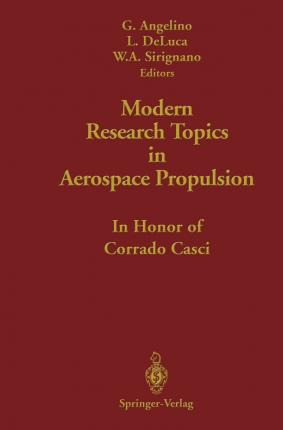 Libro Modern Research Topics In Aerospace Propulsion : In...