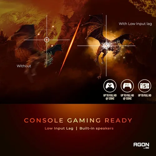 Aoc C27g2z Monitor De Juegos Ultrarrápido Curvo Sin Marco De