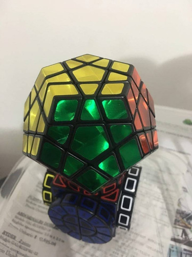 Cubo Rubik Stickers Megaminx Qj Dobles Metalizado Esfera
