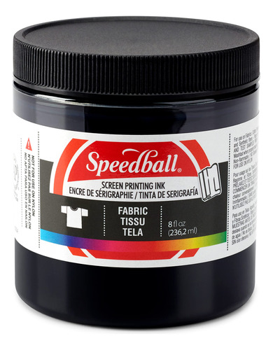 Speedball Tinta Serigrafia Tela 8 Onza Color Negro