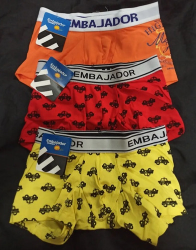 Imagen 8 de 10 de 1/2 Docena Boxers Embajador De Niños/juveniles100% Algodón