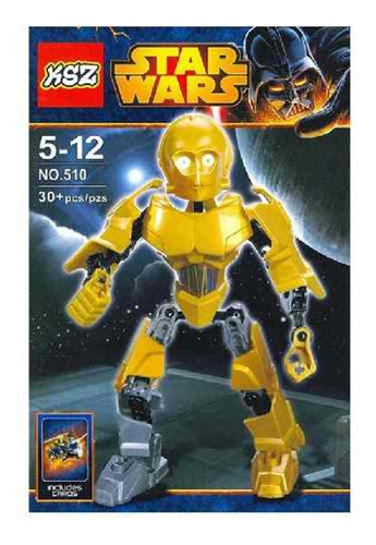 Star Wars C-3po Ksz Armable 30 Pzas Muñeco Articulable