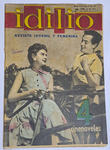 Idilio / N° 433 / Año 1957/ Ivana Kislinger Y Claude Marting