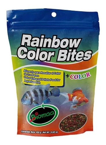 Rainbow Color Bites Bolsa Pouch  100 Gr Marca Biomaa