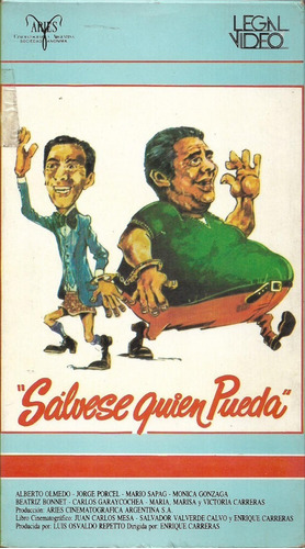 Sálvese Quien Pueda Vhs Alberto Olmedo Jorge Porcel M. Sapag