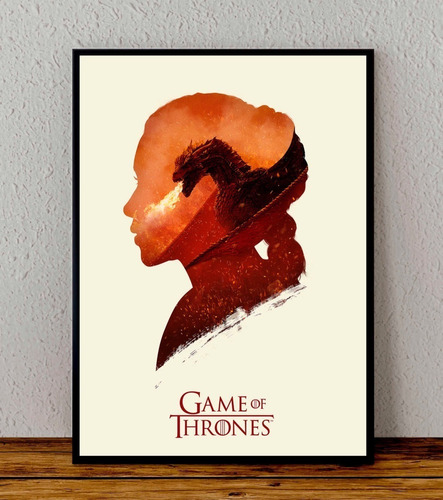 Cuadro 33x48 Poster Enmarcado Game Of Thrones Daenerys 01