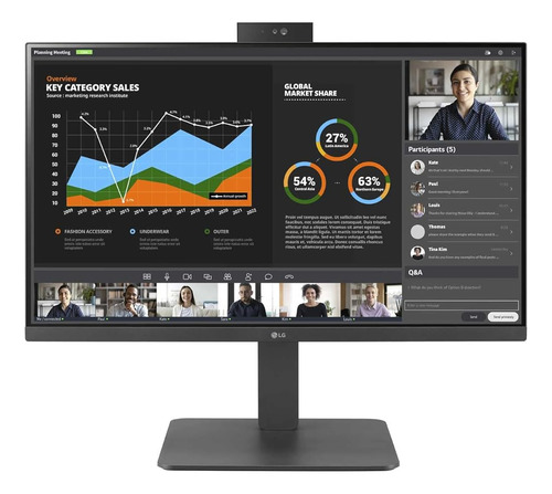 Monitor LG 24br750c-c Ips Fhd De 24'' Con Cámara Web Y Micró