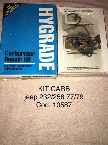Kit Carburador Jeep 258 Amc 232 Tipo Carter Yf 1-boca 77-79