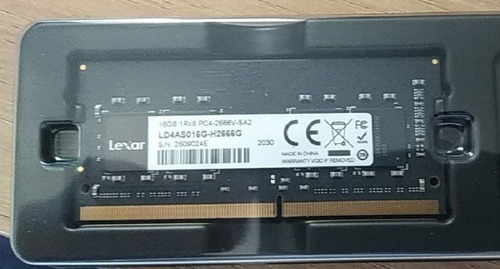 Imagem 1 de 6 de Memória Lexar Ddr4 16gb Sodimm 2666mhz - Ld4as032g-r2666g