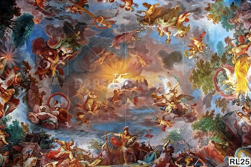 Imagem 2 de 2 de Adesivo De Parede Céu Anjos Nuvens Igreja M² Rl25