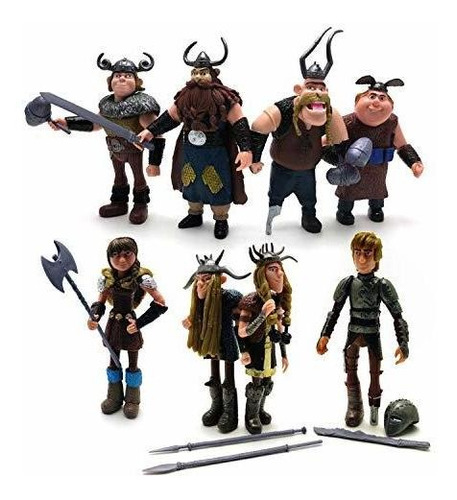 Película Cómo Entrenar A Tu Dragón 8 Piezas Figuras Hipo As