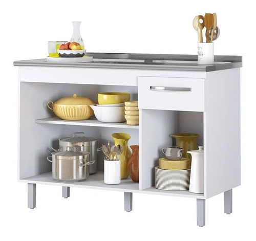Imagen 3 de 8 de Bajo Mesada Armario Mueble Cocina Puertas Cajones