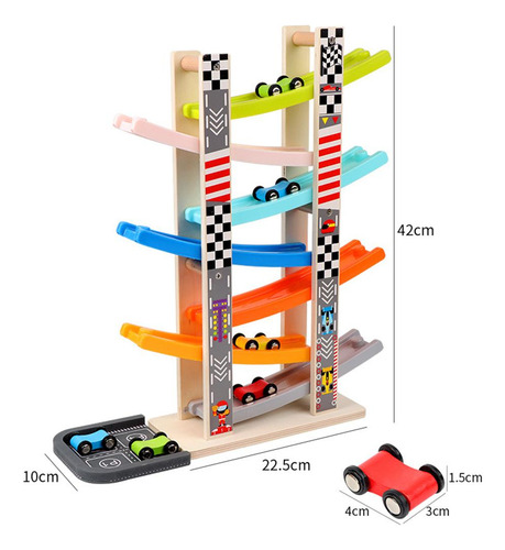 Pista De Carreras Coche Rampa Racer Planeador Juguete Tire