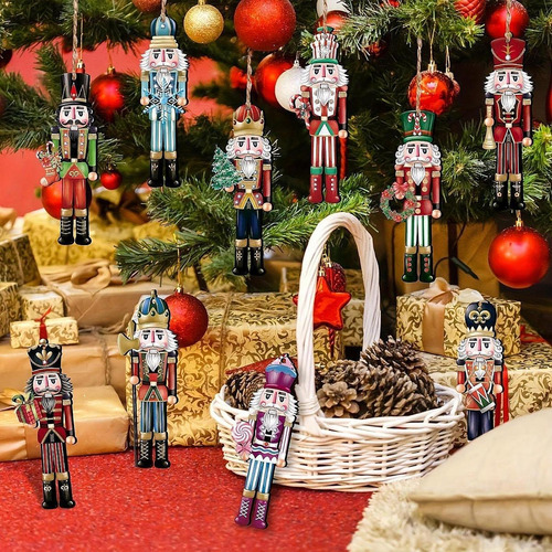 12 Figuras De Cascanueces De Madera, Estatuas De