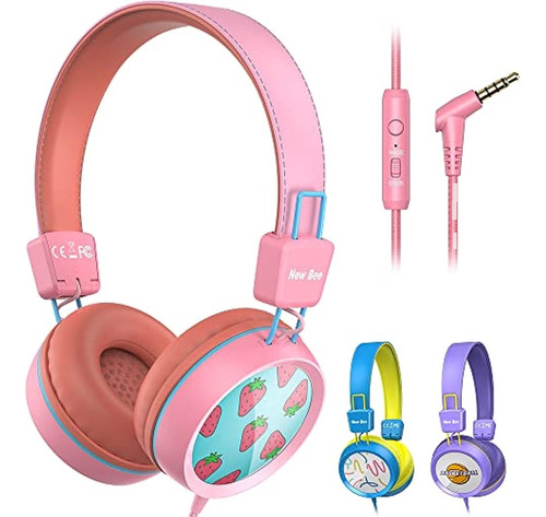 Auriculares Para Niños Para La Escuela Con Micrófono New Bee