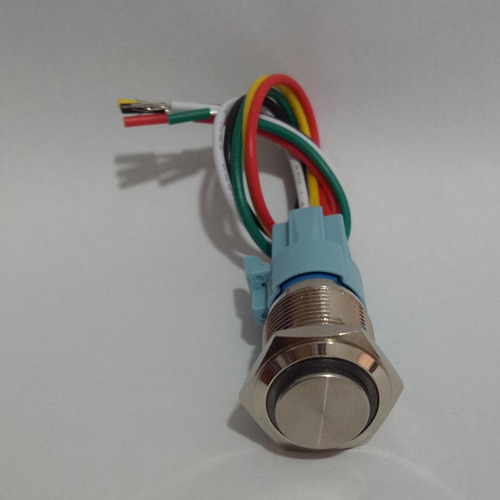 16mm 12v Interruptor De Metal Led Botón Pulsador