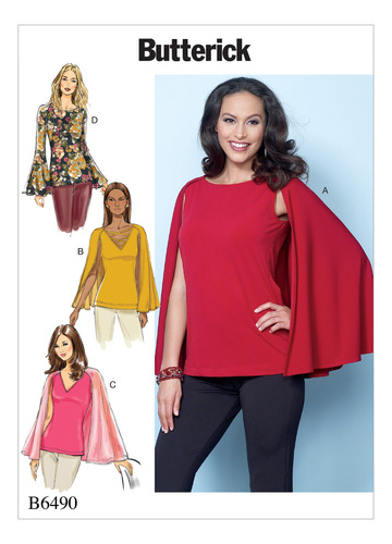 Butterick Patterns Patron Costura Para Dama Pullover Blusa