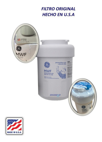 Imagen 2 de 2 de Filtro De Agua Para Refrigeradora General Electric- Mabe