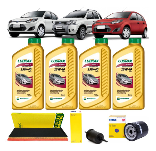 Kit Troca Oleo + Filtros Fiesta Rocam Flex 2009 2010 2011 12