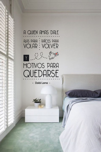 Imagen 2 de 4 de Frase Amor Vinilo Decorativo
