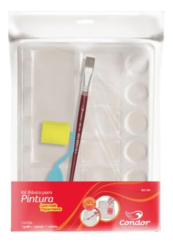 Kit Básico Para Pintura 599 - Pincel, Rolo E Godê - Condor