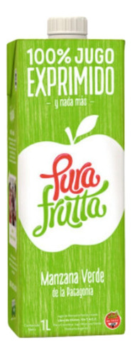 Jugo 100% Exprimido Manzana Verde Pura Frutta Pack 8 X 1 Lt