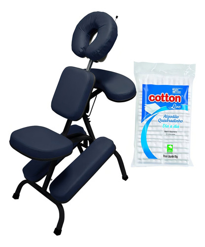 Cadeira Quick Massage Shiatsu Black Dobrável Legno, Algodão Cor Azul-escuro