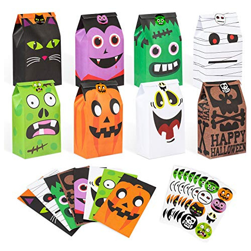 40 Bolsas De Regalo De Halloween, 8 Estilos De Bolsas D...