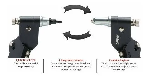 Herramienta Avak Maxduty Para Remaches Tuercas M10 - 360°