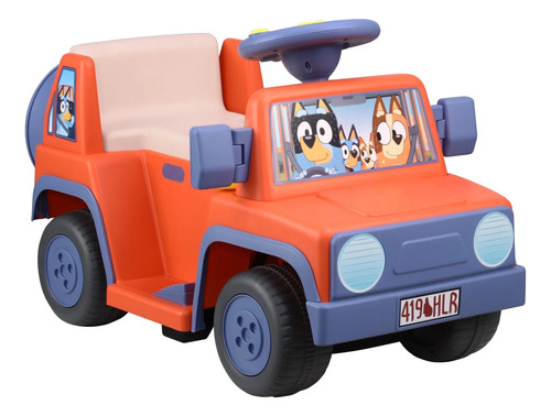Bluey Carro Montable Bluey Eléctrico 6v Niños De 2-4 Años Rosa Chicle