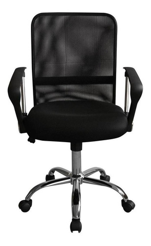 Cadeira de escritório Trevalla TL-CDE-12-1 preta com estofado de malha