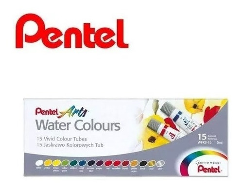 Tinta Aquarela Pentel Arts Water Colors 15 Cores