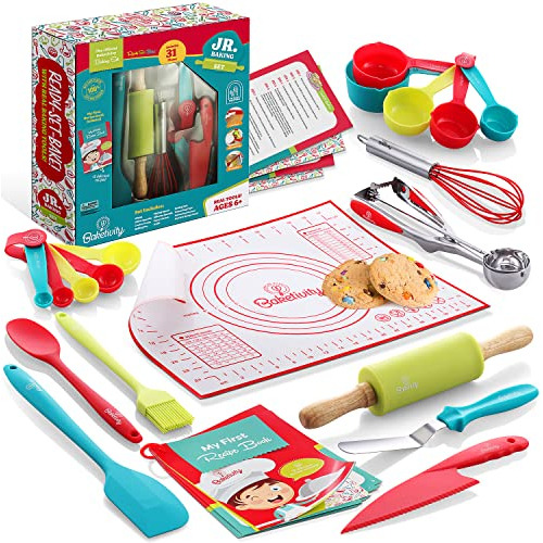 Baketivity Juego De 31 Piezas De Cocina Y Hornear Para Niños