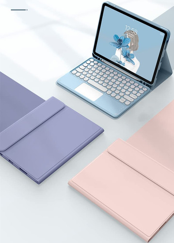 Funda Para iPad Gen 10 Con Teclado Y Panel Tactil Rosa