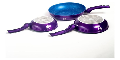 Set De 3 Sartenes Morado Swiss Silver