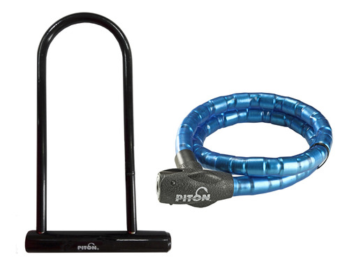 Kit Piton Seguridad Traba U Ty 302+ Linga 1,50mts Azul Piton