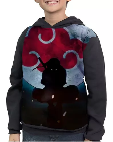 Moletom Blusa de Frio Nuvem Akatsuki Anime Geek Moleton Casaco