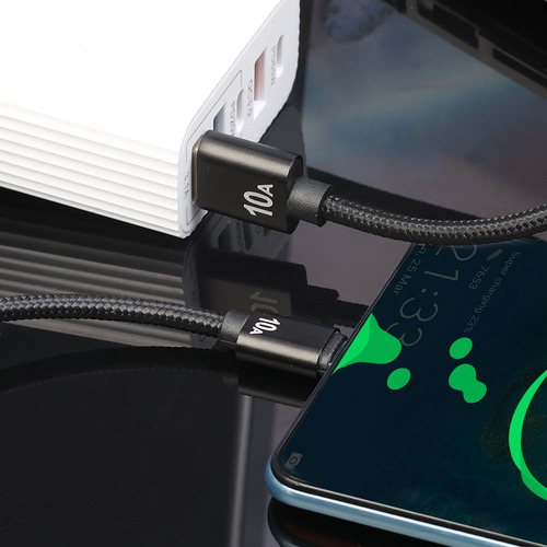 Cable De Datos De Carga Rápida De 120 W, 10 A, Cable Usb Tip