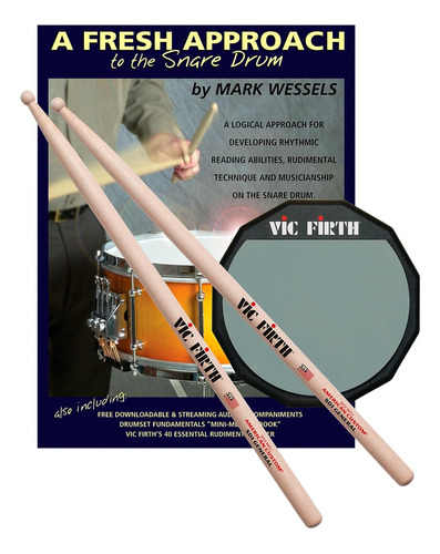 Vic Firth Enfoque Starter Pack (incluye Sd1 Bloc Practicas)