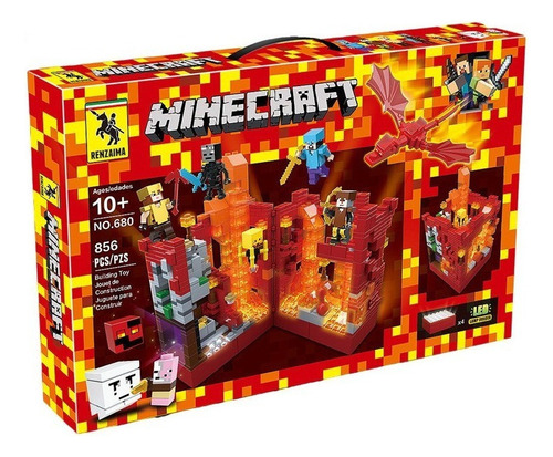 Minecraft Juego De Bloques Construcción Con Led Para Niños