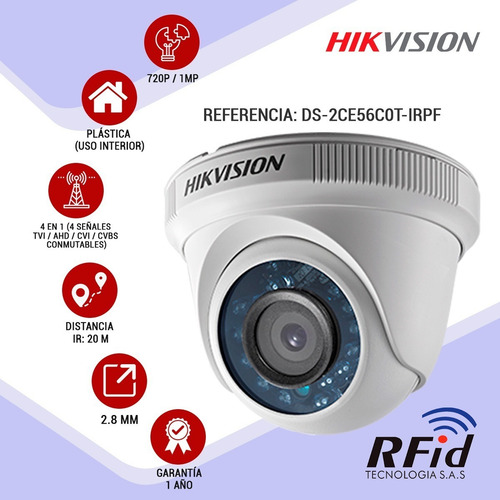 Imagen 3 de 6 de Cámaras De Seguridad Kit Cctv Hikvision Mini Dvr 4ch + 4 Cám
