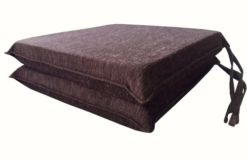Imagen 1 de 2 de Almohadón Para Silla Chenille Cubresilla 40x40 Cierre